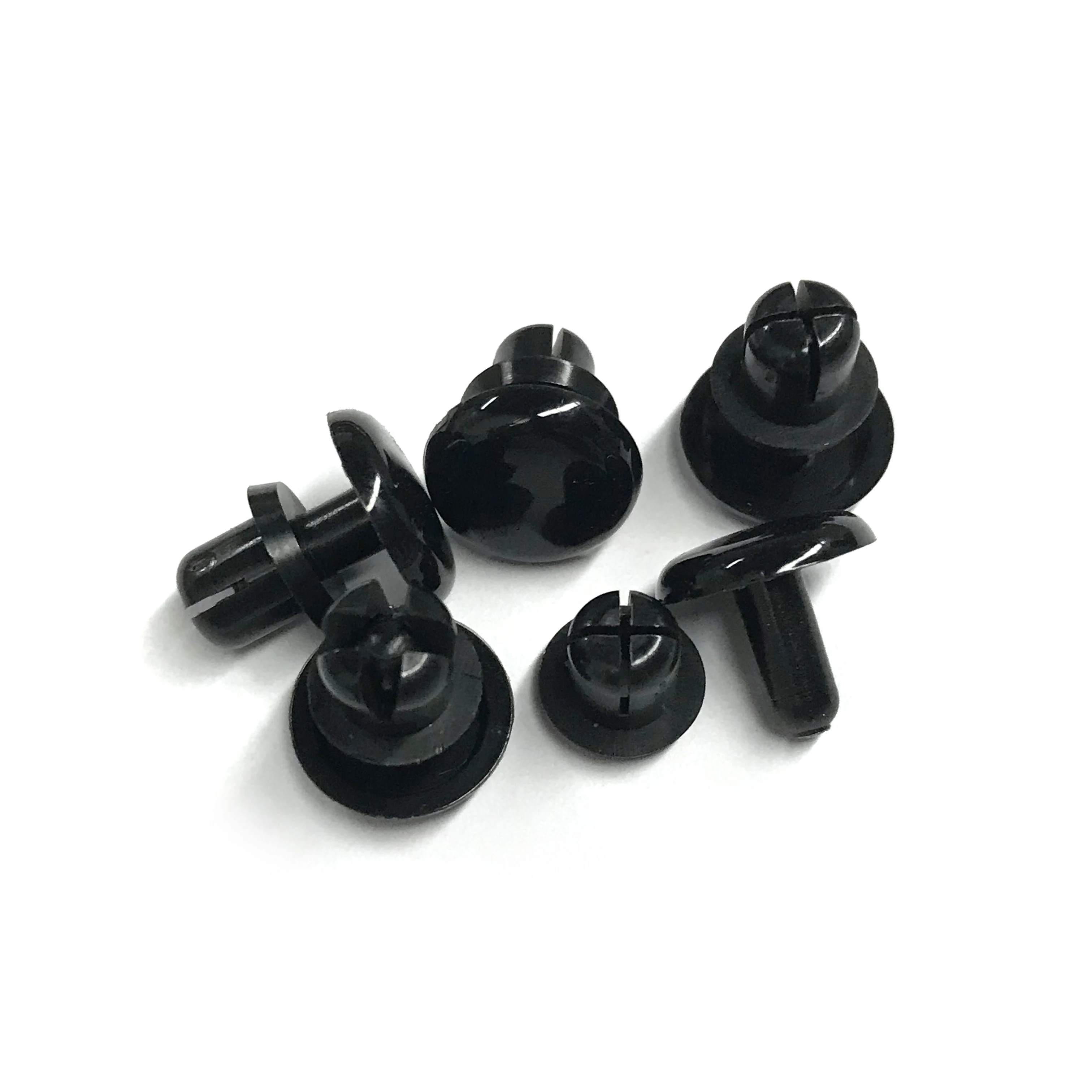 Flat Rivets Black Plastic Nylon Barbed Rivets Ratchet Black Nylon Push