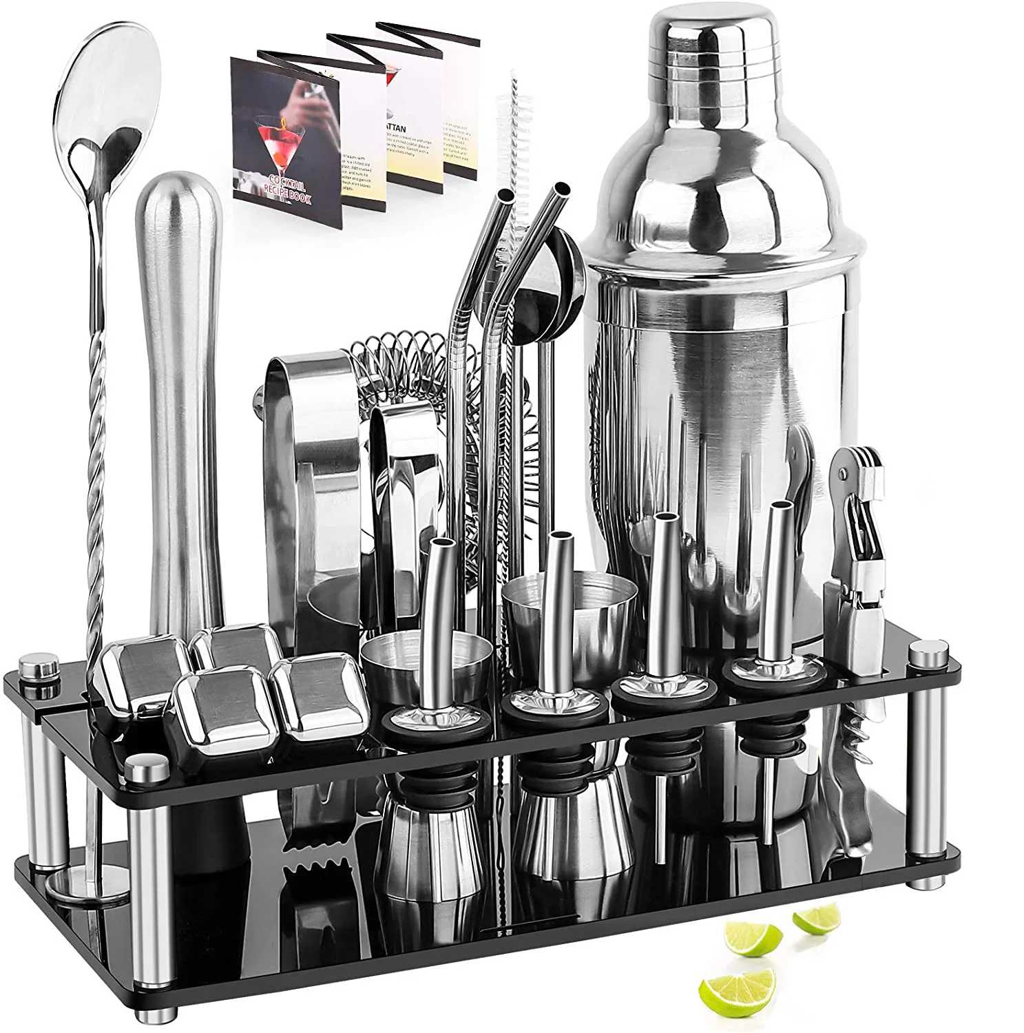 High Quality 304 Stainless Steel Bar Tools Bartender Kit Wine Accessory Luxury New Ice Acrylic Cocktail Shaker 23-pieces Set
High Quality 304 Stainless Steel Bar Tools Bartender Kit Wine Accessory Luxury New Ice Acrylic Cocktail Shaker 23-pieces Set