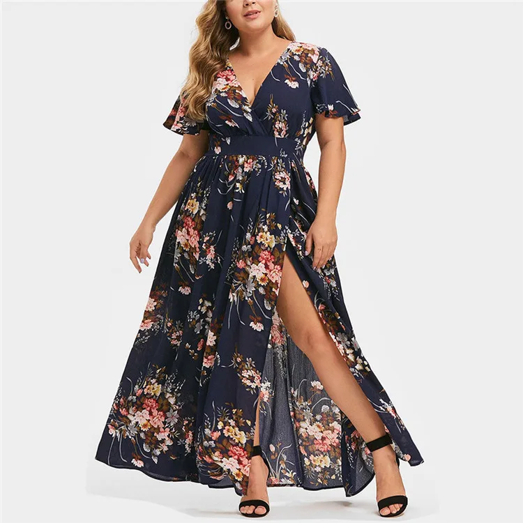 A-Line Floral Printing Chiffon Woman Dress Summer Long Dress Plus Size Dresses 4Xl 5Xl 6Xl 7Xl & Skirts
A-Line Floral Printing Chiffon Woman Dress Summer Long Dress Plus Size Dresses 4Xl 5Xl 6Xl 7Xl & Skirts