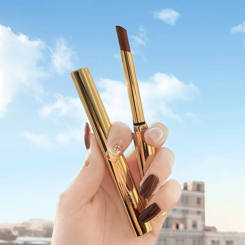 2021 High Quality 6 Colors Lasting Lip stick Waterproof Smooth Small Golden Bar Vegan Velvet Matte Lipstick 
2021 High Quality 6 Colors Lasting Lip stick Waterproof Smooth Small Golden Bar Vegan Velvet Matte Lipstick