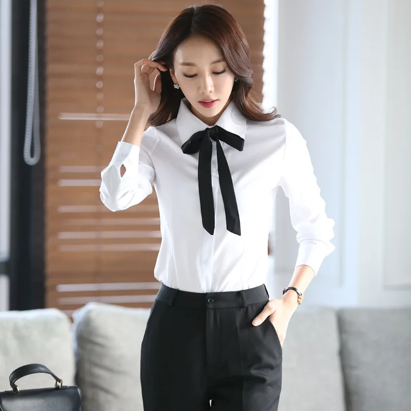 New Autumn White Shirt Women Blouse Long Sleeve Slim Work Blouse Plus Size Shirts Fashion Bow Tops
New Autumn White Shirt Women Blouse Long Sleeve Slim Work Blouse Plus Size Shirts Fashion Bow Tops