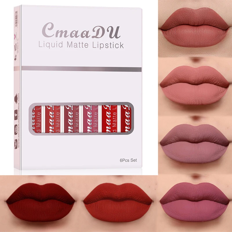 Wholesale 6 Pieces Boxed Matte No Stain On Cup Waterproof Long Lasting Lip Gloss Matte Lipstick Lipgloss Set, Multicolors
Wholesale 6 Pieces Boxed Matte No Stain On Cup Waterproof Long Lasting Lip Gloss Matte Lipstick Lipgloss Set, Multicolors