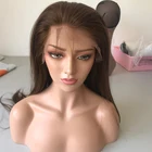 IFINER 格安卸売価格ストレートレースフロントかつら人毛かつらブラジルの Remy 毛トッパーナチュラルヘアラインと