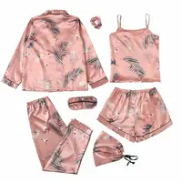 Women'S 7 Pieces Sets Pajamas Silk Emulation Pajamas Women'S Sleepwear Sets Spring Summer Autumn Homewear
Women'S 7 Pieces Sets Pajamas Silk Emulation Pajamas Women'S Sleepwear Sets Spring Summer Autumn Homewear
