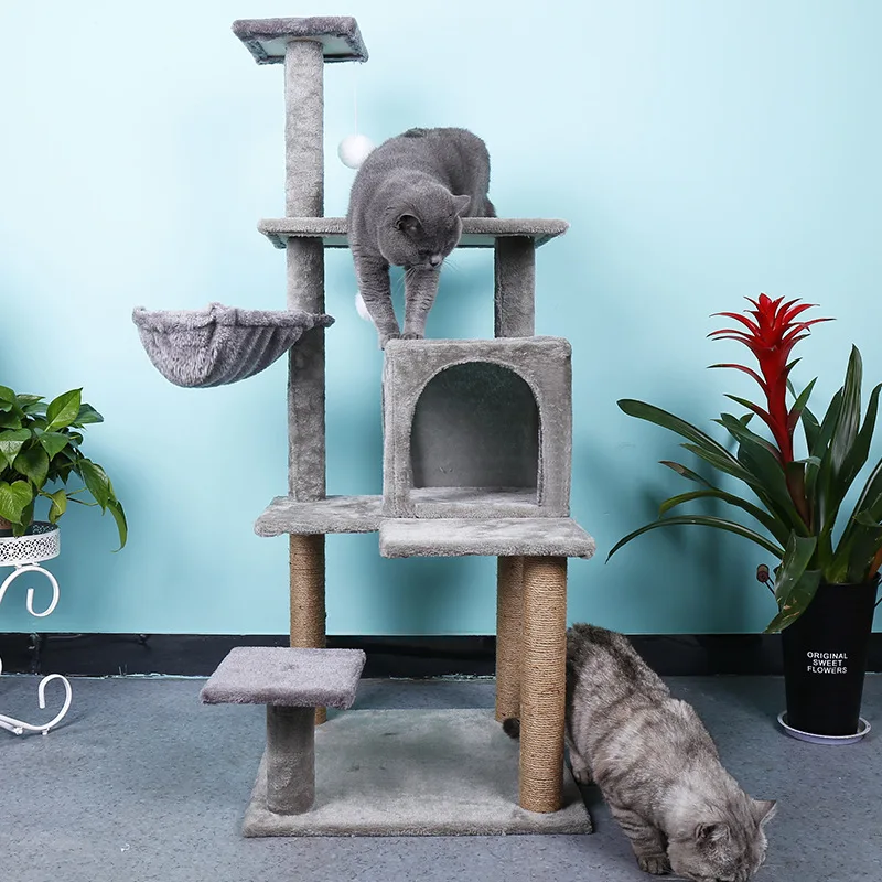 2021 cat tree bed towers toys 138cm cat play tree cat tree exterior enclosure cradle bed with natural sisal scratching
2021 cat tree bed towers toys 138cm cat play tree cat tree exterior enclosure cradle bed with natural sisal scratching