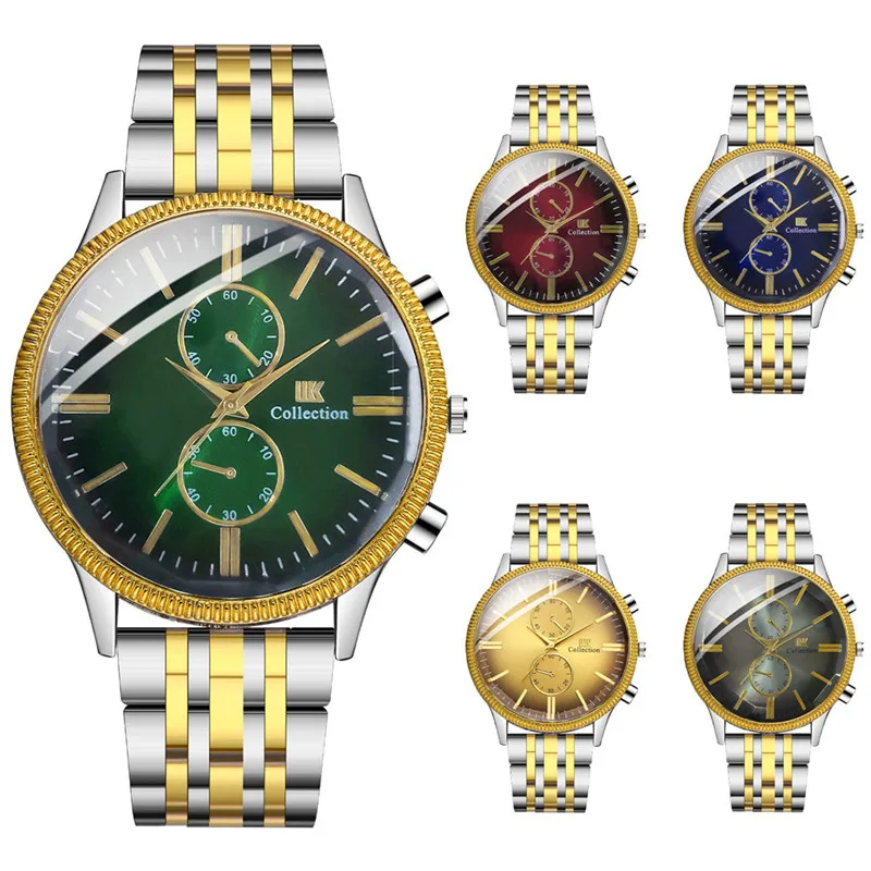 WJ-10528 New Gradient Color Quartz Simple Fashion Men Stainless Steel Watch Business Silver Gold 45Mm Big Luxury Watches For Men, Mix
WJ-10528 New Gradient Color Quartz Simple Fashion Men Stainless Steel Watch Business Silver Gold 45Mm Big Luxury Watches For Men, Mix