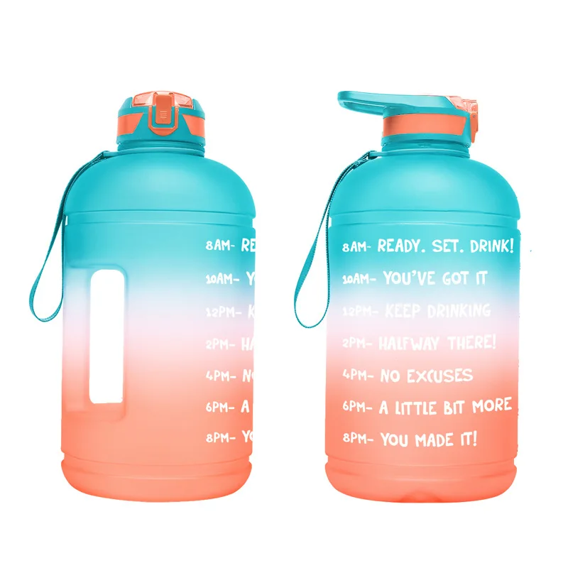 Wholesale Orange Blue 128 oz 1 Gallon Plastic Jugs Sports Water Bottle with Time Marker, Customized color
Wholesale Orange Blue 128 oz 1 Gallon Plastic Jugs Sports Water Bottle with Time Marker, Customized color