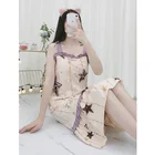 Cotton Nightdress Wholesale Custom Cute Nightwear Women Cotton Strap Nightdress With Chest Pad