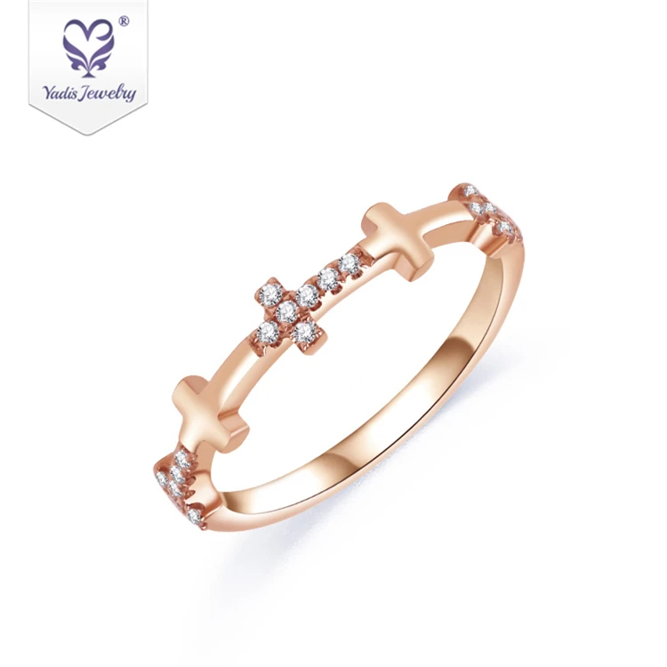 Yadis cross 14k real rose gold moissaite jewelry engagement weddings rings tail ring
Yadis cross 14k real rose gold moissaite jewelry engagement weddings rings tail ring