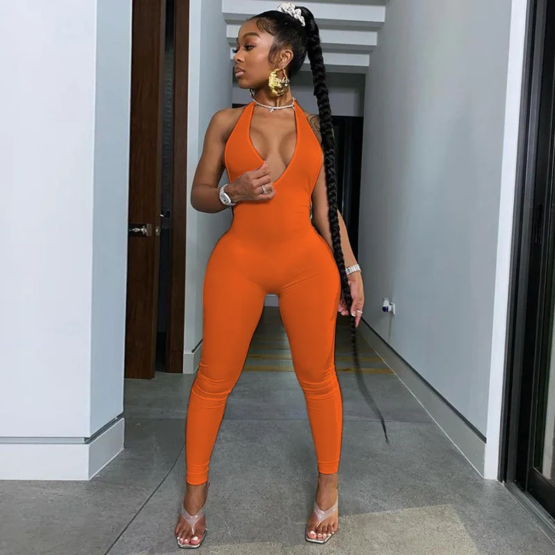 ZC H3c40180 Factory CustomLogo Halter Sleeveless V-neck Bag Hip Jogging Yoga Women Jumpsuit
ZC H3c40180 Factory CustomLogo Halter Sleeveless V-neck Bag Hip Jogging Yoga Women Jumpsuit