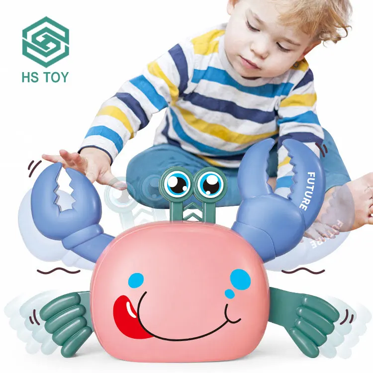 

HS Boys And Girls Sound Light Electric Special Effects Escape Crab Crawl Walking Toy For Sale