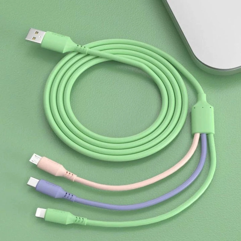 3 in 1 charging cable mobile phone liquid silicone cable charging cable fast for Iphone Android Micro Usb, Mix
3 in 1 charging cable mobile phone liquid silicone cable charging cable fast for Iphone Android Micro Usb, Mix