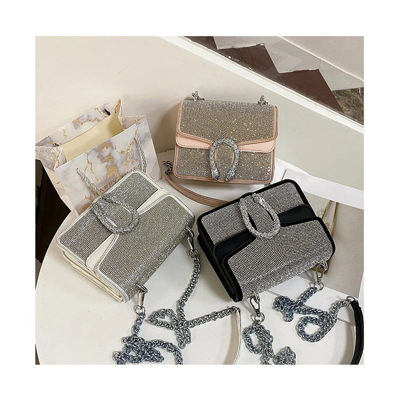 Fashion Rhinestone Crossbody Bag Classic Texture Lock Women Bags Designer Shiny Chain Evening Clutch Luxury Brand Shoulder Bag
Fashion Rhinestone Crossbody Bag Classic Texture Lock Women Bags Designer Shiny Chain Evening Clutch Luxury Brand Shoulder Bag