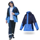 adults Rainproof Raincoat Suits Contrast Color Poncho Waterproof Motorcycling Rain Coat Tour Hiking Rain Gear