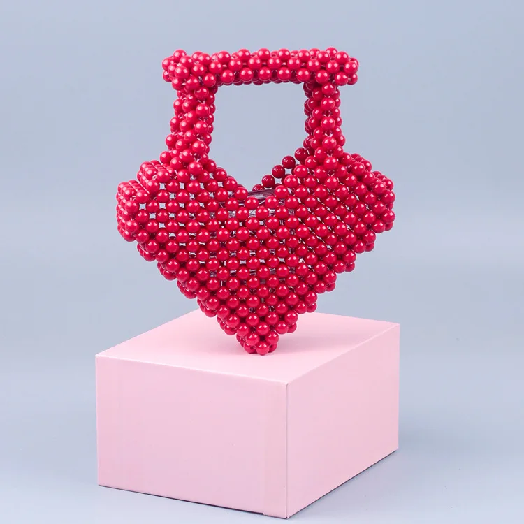 custom red peach heart tote bags for women 2023 acrylic handwoven big beaded handbag bolsos para mujeres
custom red peach heart tote bags for women 2023 acrylic handwoven big beaded handbag bolsos para mujeres