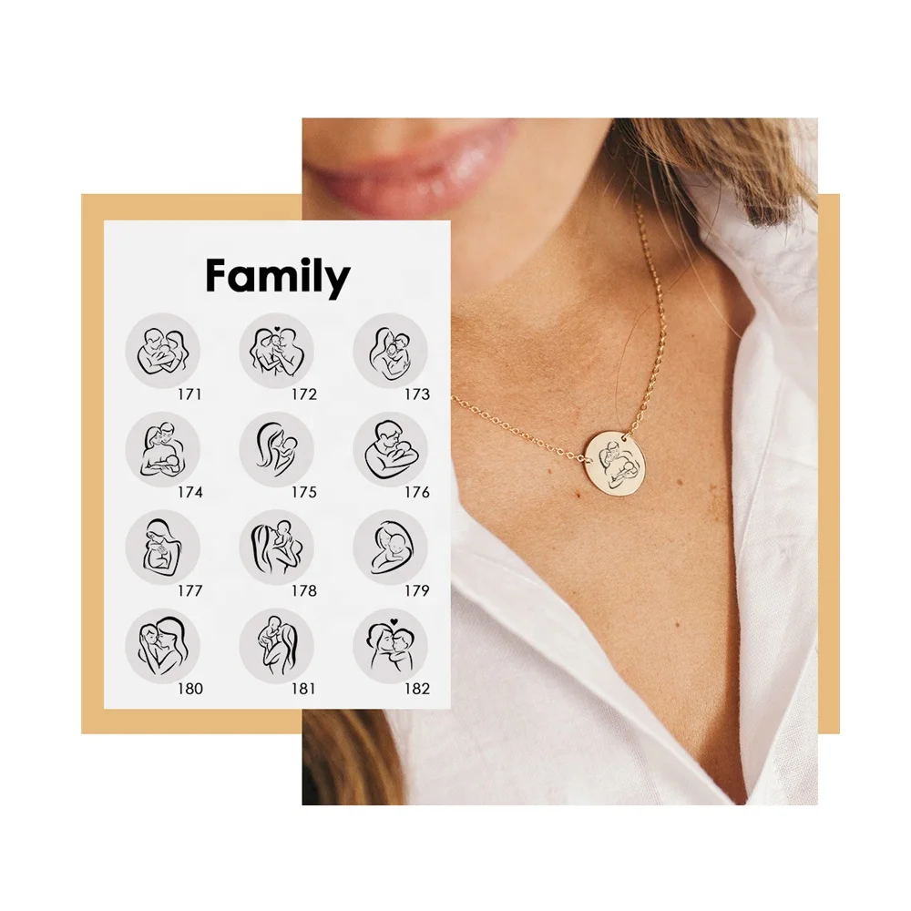 In Stock Trendy 18k Stainless Steel Gold Plated Custom Name Plate Family Engraved Pendants Large Necklace for Women
In Stock Trendy 18k Stainless Steel Gold Plated Custom Name Plate Family Engraved Pendants Large Necklace for Women