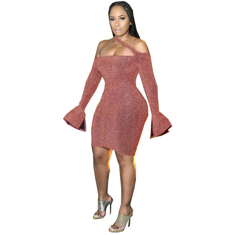2021 Wholesale women dresses winter long sleeve pure color splicing bodycon dress, Mix color or custom colors
2021 Wholesale women dresses winter long sleeve pure color splicing bodycon dress, Mix color or custom colors