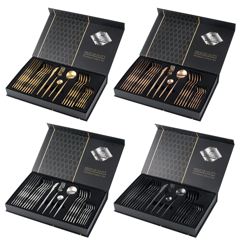 Customized high-end gift box Stainless Steel 18/10 24pcs iridescent flatware Cutlery Set with Spoon Fork Knife chopsticks, Colorful
Customized high-end gift box Stainless Steel 18/10 24pcs iridescent flatware Cutlery Set with Spoon Fork Knife chopsticks, Colorful