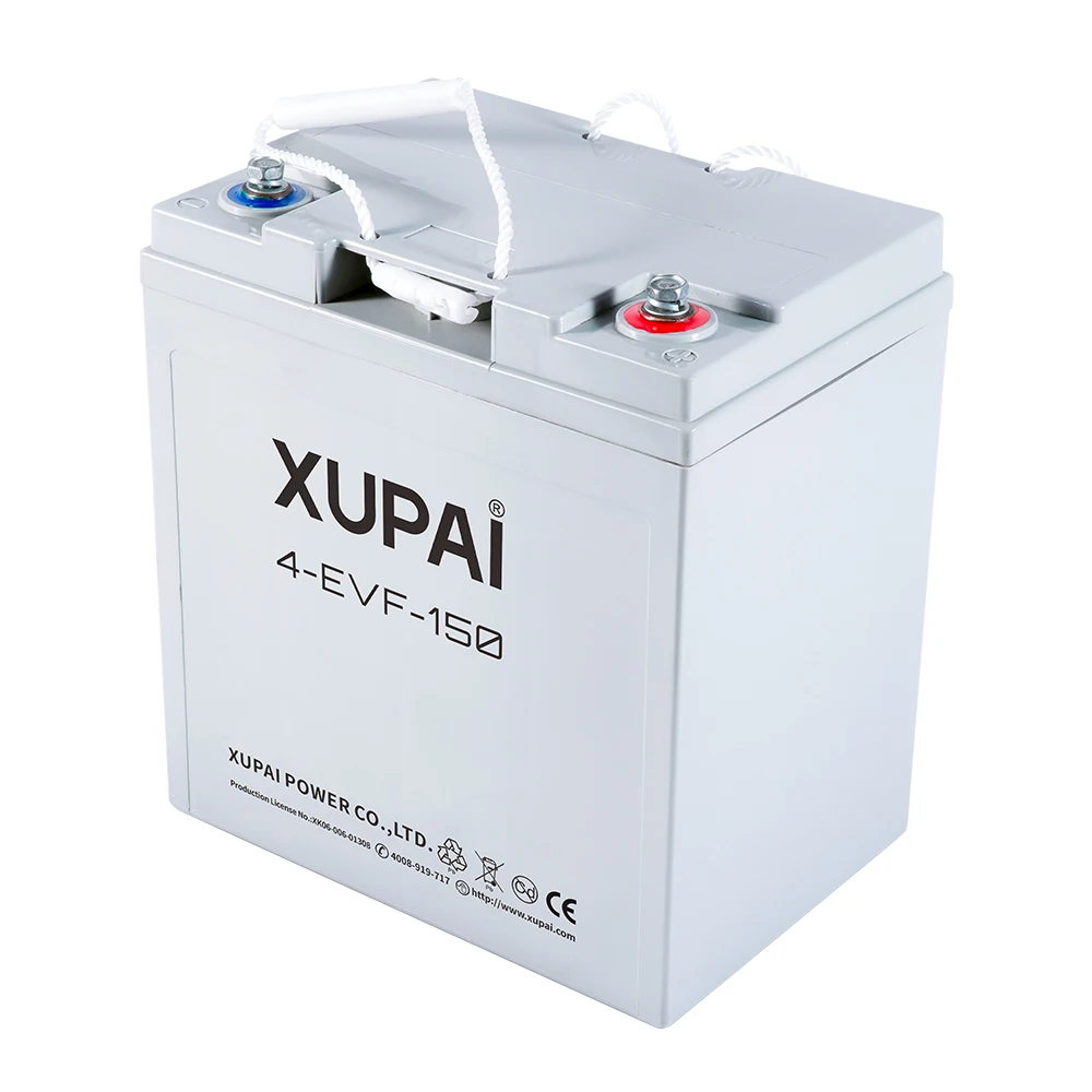 XUPAI deep cycle battery 8v 4-evf-150 battery for golf cart