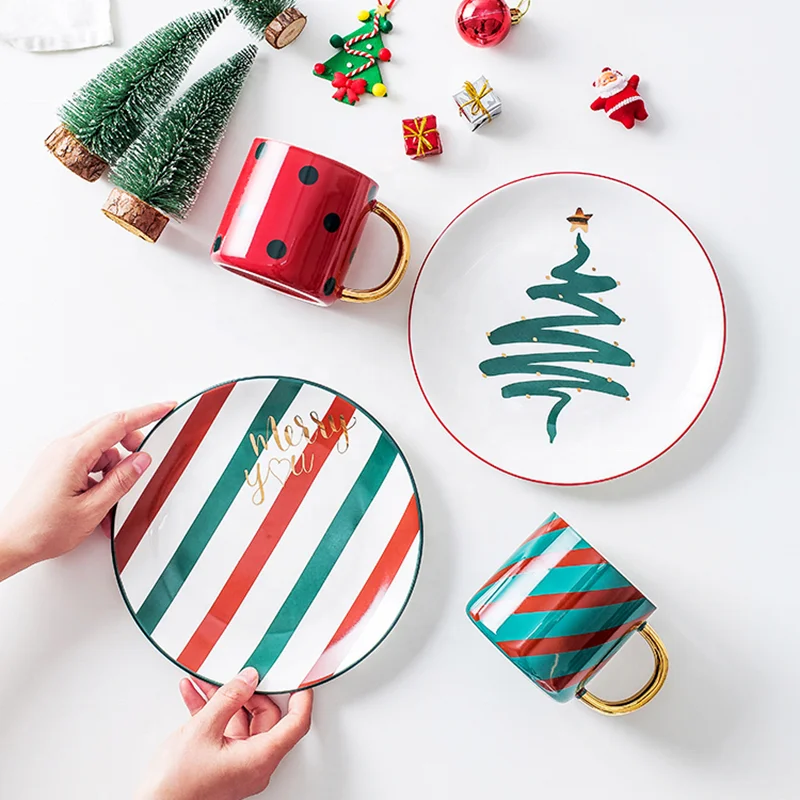 Nordic Christmas Theme Gold Dinnerware Set Western Holiday Table Ceramic Plate Bowl Mug Cup Set, As picture or customized
Nordic Christmas Theme Gold Dinnerware Set Western Holiday Table Ceramic Plate Bowl Mug Cup Set, As picture or customized