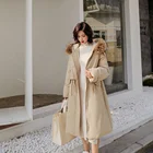 super september Fashion Design Women Warm European Style Winter Coats Down Custom Puffer Jacket With Raccoon Fur Collar