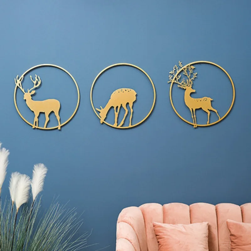 Creative Minimalist style Home living room bar decoration Nature Style Home Decorations Elk Wall Decor Iron Crafts, Gold
Creative Minimalist style Home living room bar decoration Nature Style Home Decorations Elk Wall Decor Iron Crafts, Gold