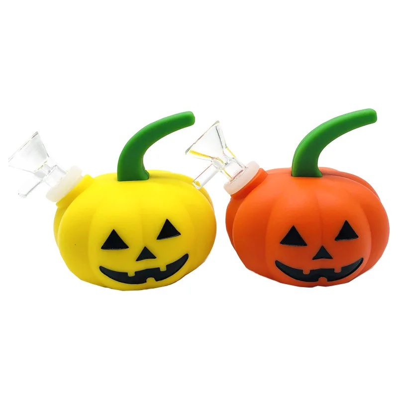 New Pumpkin silicone smoking water pipe glass funnel Portable Tobacco pipe, As picture
New Pumpkin silicone smoking water pipe glass funnel Portable Tobacco pipe, As picture