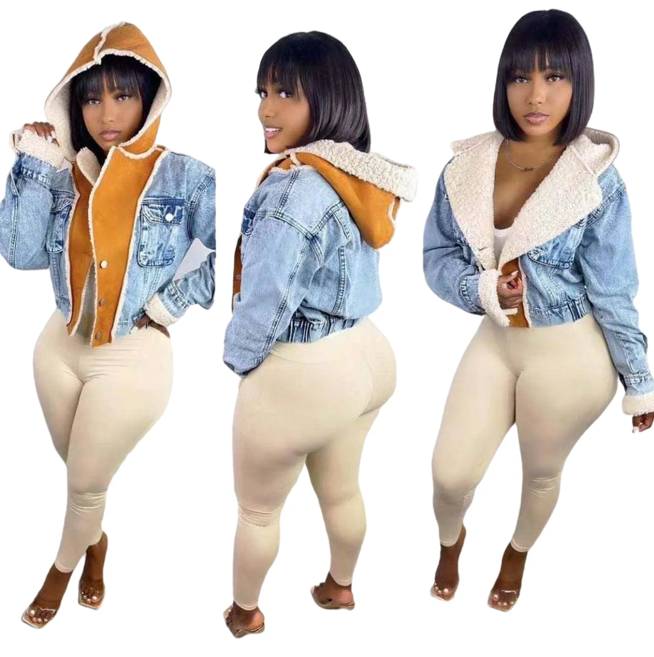 2021 High Quality Denim Jacket Women Custom Logo Fleece Fur Jean Jacket Women Long Sleeve Jean Jackets For Ladies, 4 colors
2021 High Quality Denim Jacket Women Custom Logo Fleece Fur Jean Jacket Women Long Sleeve Jean Jackets For Ladies, 4 colors