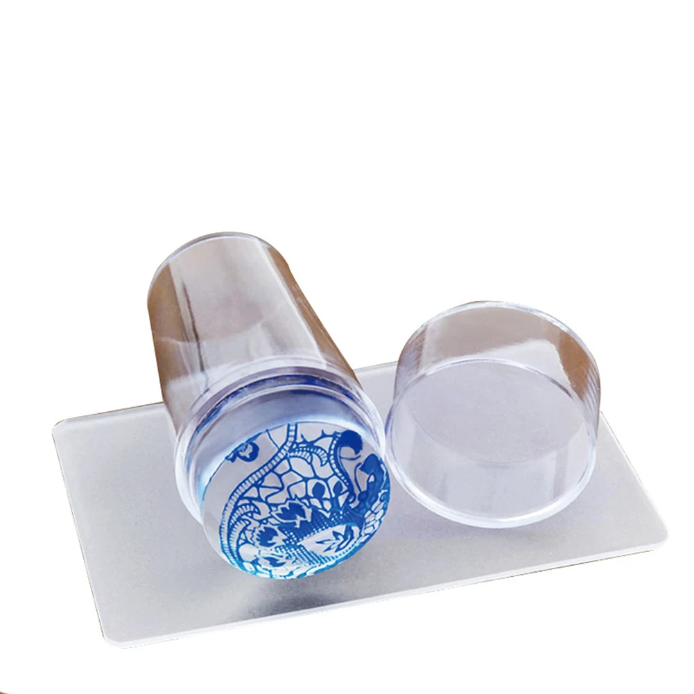 Nail Stamper Polish Transfer Template Kits Clear Silicone Head Manicure Tool for Household Personal Nail Art DIY Design Tool, White
Nail Stamper Polish Transfer Template Kits Clear Silicone Head Manicure Tool for Household Personal Nail Art DIY Design Tool, White