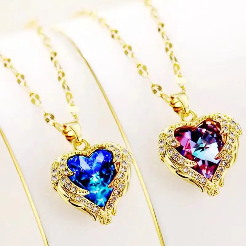 Light Luxury High-grade Copper Inlaid With White Stone Vacuum Plated Color Diamond Clavicle Chain Heart-shaped Women Necklace
Light Luxury High-grade Copper Inlaid With White Stone Vacuum Plated Color Diamond Clavicle Chain Heart-shaped Women Necklace