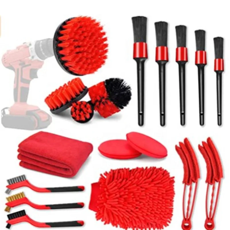 18 Pcs/Set Drill Brush Cleaner Kit Power Scrubber Polishing Pad Toilet Brushes Car Cleaning Brushes, Red/customized color
18 Pcs/Set Drill Brush Cleaner Kit Power Scrubber Polishing Pad Toilet Brushes Car Cleaning Brushes, Red/customized color