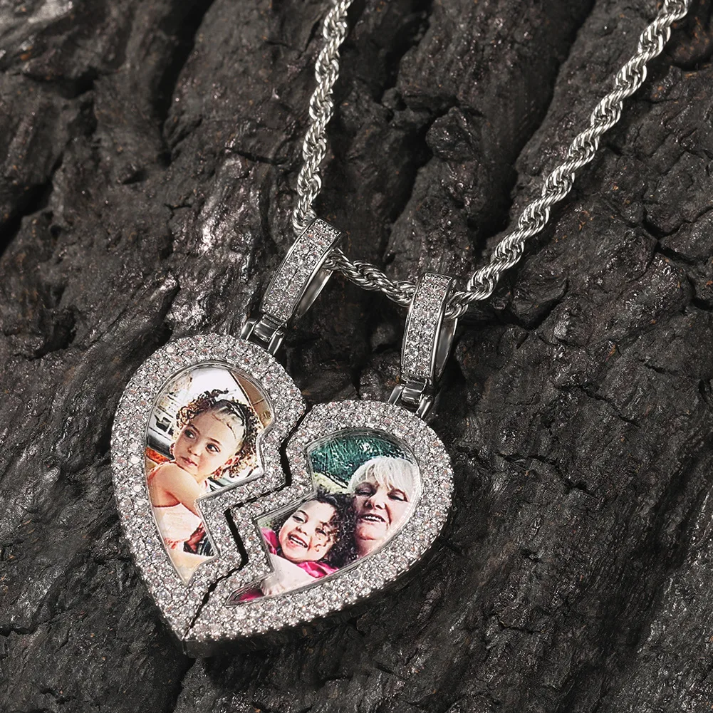 Collana Con Cuore Valentine's Day Broken Heart Rhinestone Necklace DIY Photo Chain Zircon Crystal Pendant Necklace Collana Donna
Collana Con Cuore Valentine's Day Broken Heart Rhinestone Necklace DIY Photo Chain Zircon Crystal Pendant Necklace Collana Donna