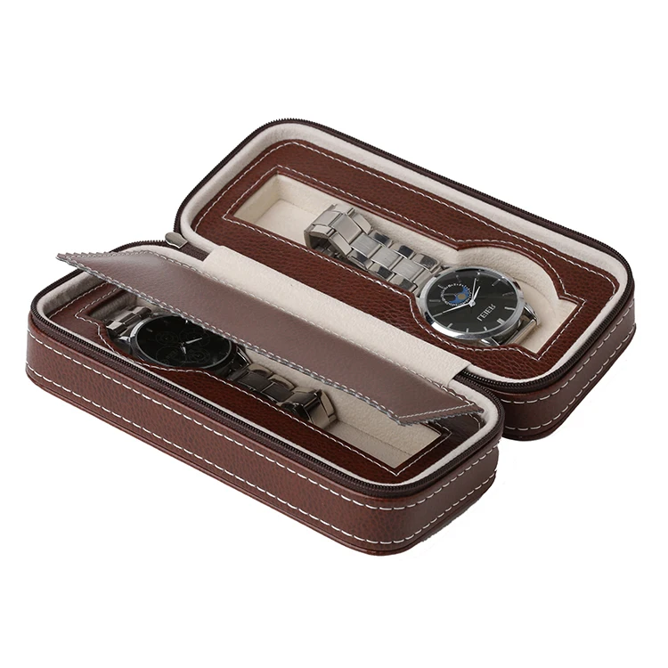 2 Slots Brown Leather Travel Zipper Watch Box Wholesale Couple Set Packaging Box
2 Slots Brown Leather Travel Zipper Watch Box Wholesale Couple Set Packaging Box