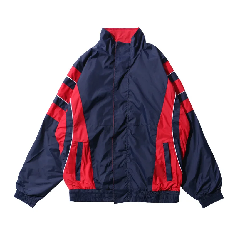 Custom Spring Autumn Windbreaker Color Block Retro Team Jacket Football Sports Jacket
Custom Spring Autumn Windbreaker Color Block Retro Team Jacket Football Sports Jacket