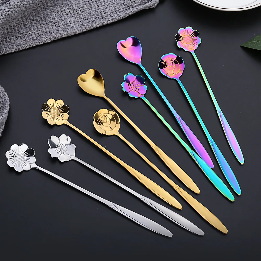 Creative Shape Rose Gold stainless steel long handle dessert spoon for ice cream coffee tea Stirring Spoon
Creative Shape Rose Gold stainless steel long handle dessert spoon for ice cream coffee tea Stirring Spoon