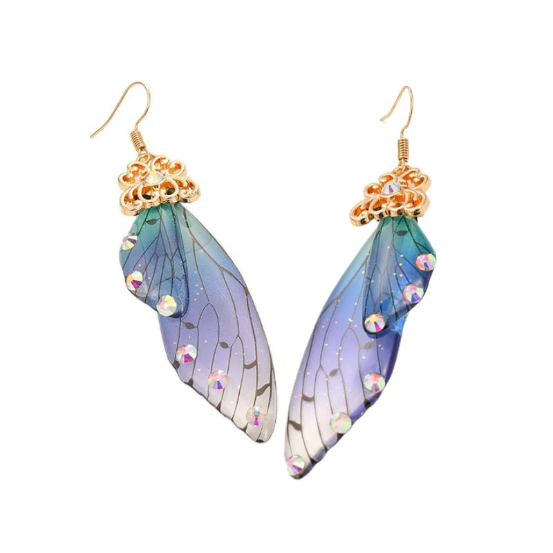 Retro style butterfly wing long earrings, fashionable animal earrings for women, As picture
Retro style butterfly wing long earrings, fashionable animal earrings for women, As picture