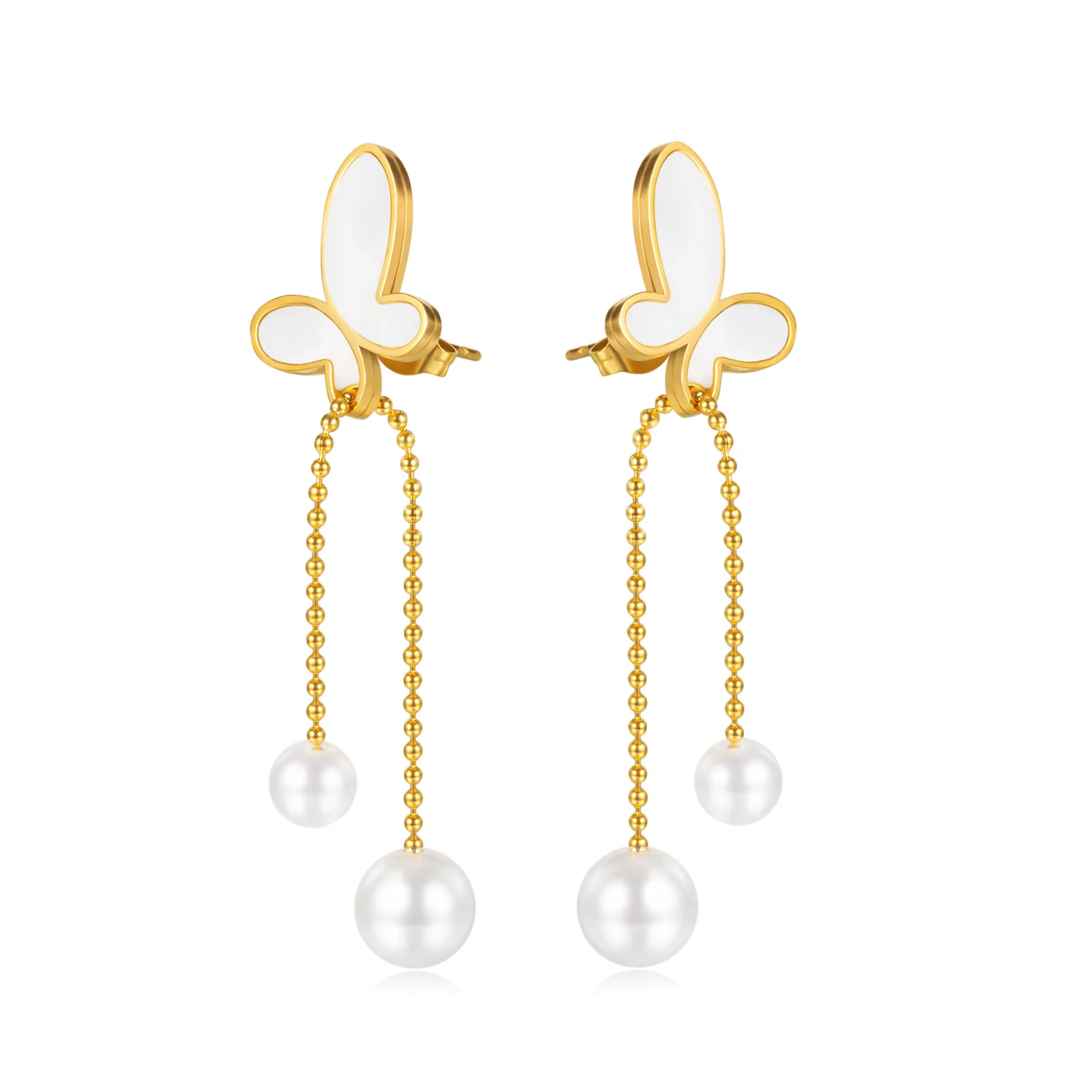 Energinox Fashion Gold Plated Hypoallergenic luxury pearl Stainless Steel Butterfly Jewelry Hoop Butterfly Earrings
Energinox Fashion Gold Plated Hypoallergenic luxury pearl Stainless Steel Butterfly Jewelry Hoop Butterfly Earrings