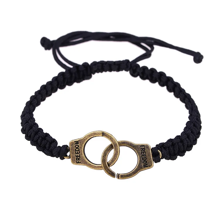 Factory Direct Cheap 2019 Personality Korea Wholesale Women Handcuff Charm Handmade Black Cord Freedom Rope Bracelet Jewelry
Factory Direct Cheap 2019 Personality Korea Wholesale Women Handcuff Charm Handmade Black Cord Freedom Rope Bracelet Jewelry
