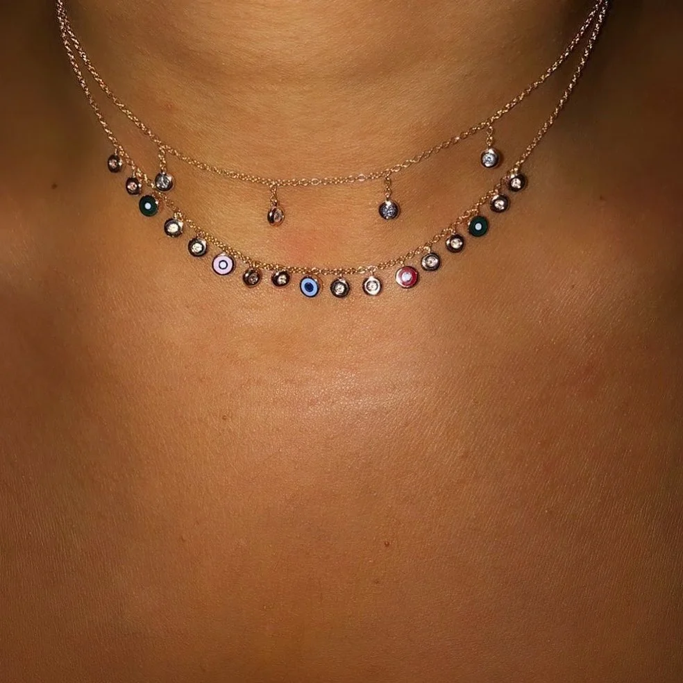 Fashion trendy fine Jewelry rose gold color drop Cz Station choker mini charm cute simple Necklace for women girl wedding gift, Black
Fashion trendy fine Jewelry rose gold color drop Cz Station choker mini charm cute simple Necklace for women girl wedding gift, Black