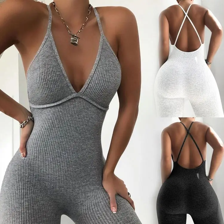 2020 New Women Sleeveless V-Neck Solid Bodycon Playsuit One-piece Clubwear Trousers Sport Short Jumpsuit, Black white grey
2020 New Women Sleeveless V-Neck Solid Bodycon Playsuit One-piece Clubwear Trousers Sport Short Jumpsuit, Black white grey