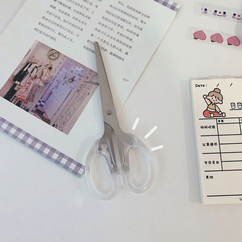 Hot-selling Office supplies transparent small cute scissors in 3 sizes Stainless Steel popular Scissors Office Tool, White
Hot-selling Office supplies transparent small cute scissors in 3 sizes Stainless Steel popular Scissors Office Tool, White