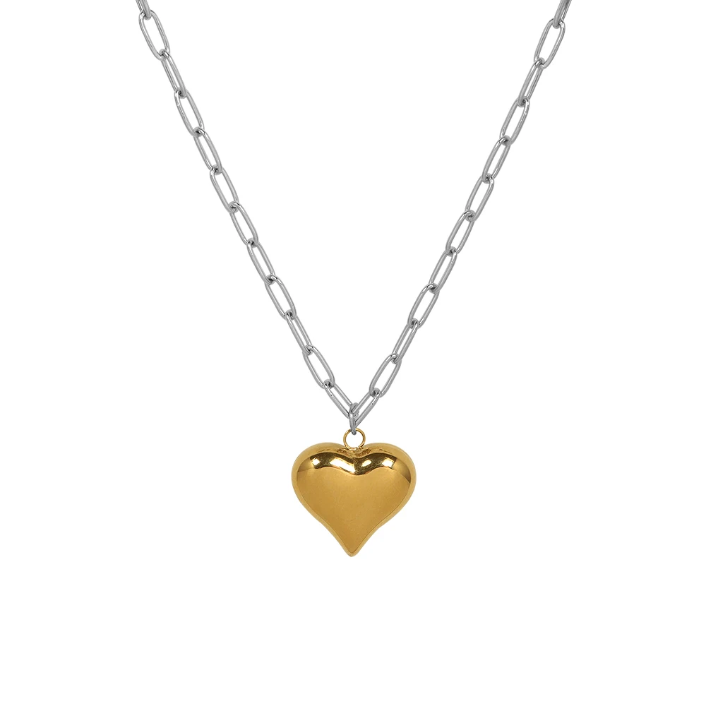 Exaggerated Titanium Steel 18k Gold Peach Heart Love Pendant Choker Necklace, 18k gold/rose gold/silver
Exaggerated Titanium Steel 18k Gold Peach Heart Love Pendant Choker Necklace, 18k gold/rose gold/silver