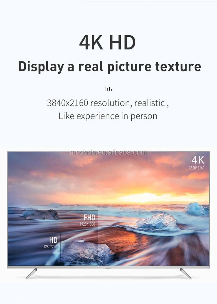 Mcdodo New 2019 Trending Product Aluminum Alloy 1.4 2.0 3840p 2160p 4K Resolution HD-MI to HD-MI Nylon Cable Ps2 Ps3 Ps4 Hdtv - ANKUX.COM