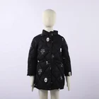 Hot sale thick stand collar print cartoon kids duck down girls winter jacket clothing