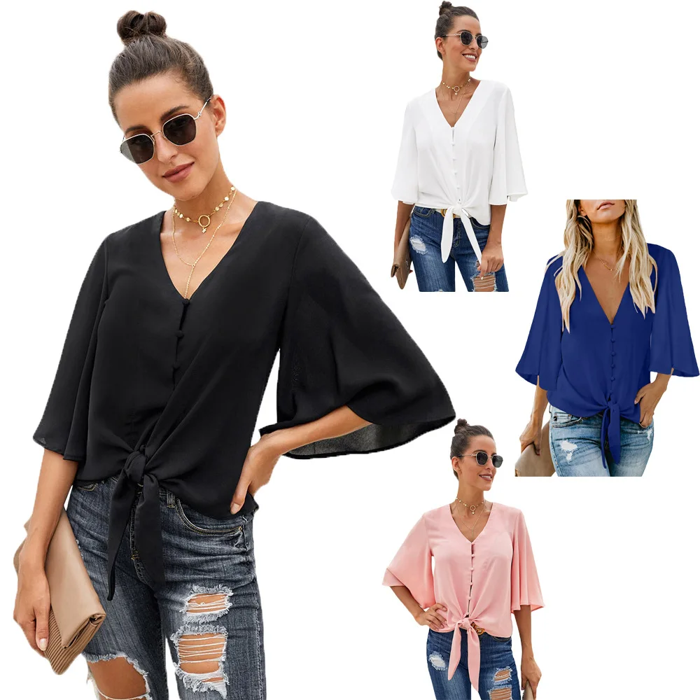 Hot Sale Autumn Solid Color Shirt Women 2021 new V-neck long-sleeved button-down Collar Fashion Loose Top
Hot Sale Autumn Solid Color Shirt Women 2021 new V-neck long-sleeved button-down Collar Fashion Loose Top