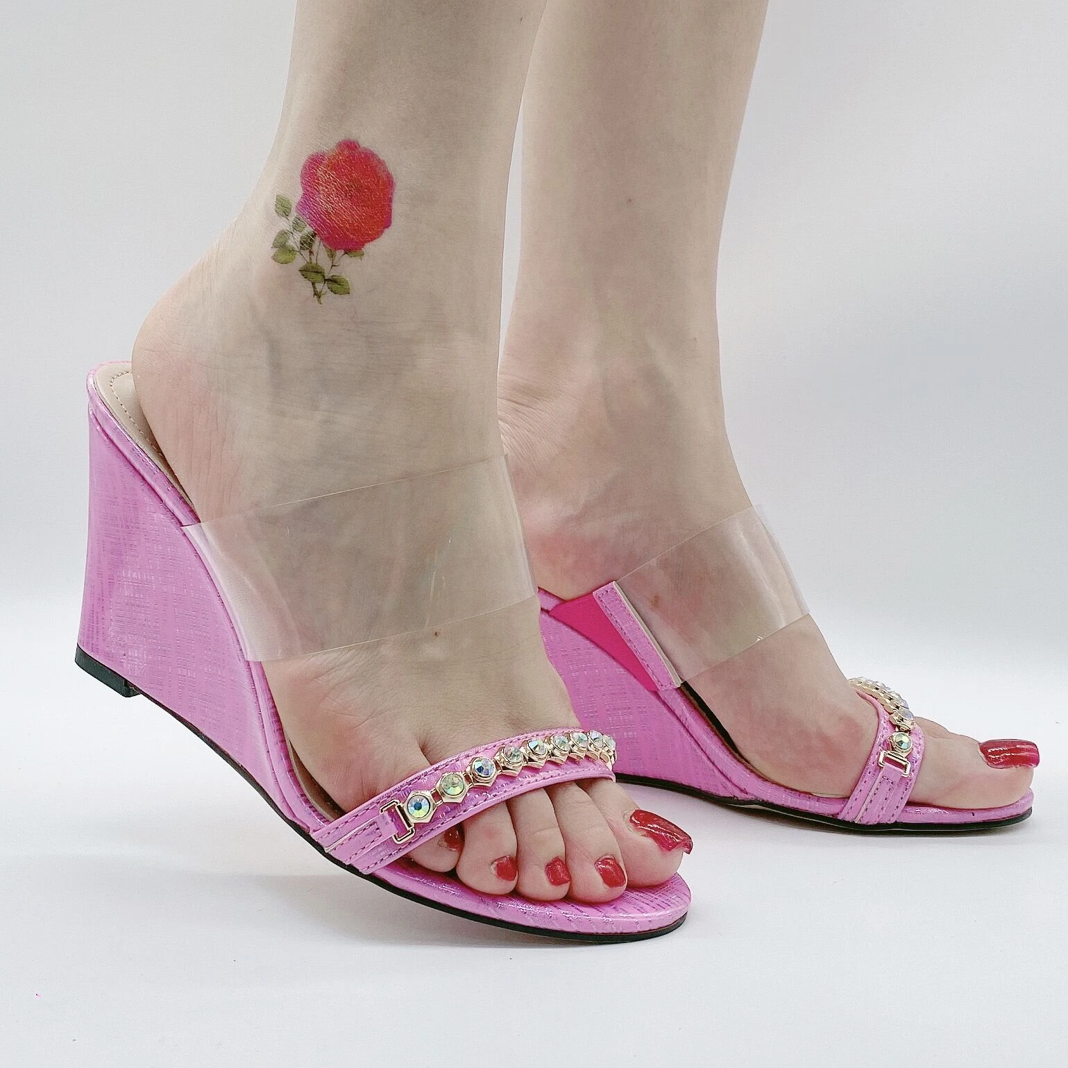 Fashion Candy Color Jelly Sandals New Arrival Clear Wedges Slippers Pink Green Yellow Sexy High Heeled Shoes Women
Fashion Candy Color Jelly Sandals New Arrival Clear Wedges Slippers Pink Green Yellow Sexy High Heeled Shoes Women