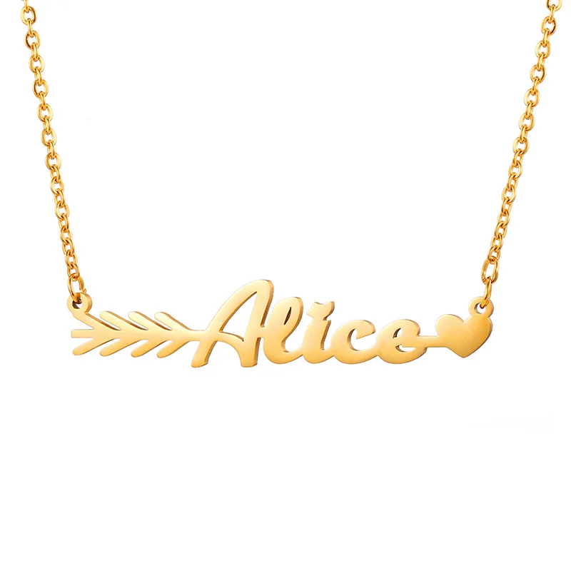 DIY Personalized Real Gold Plated Stainless Steel Heart Name Necklace High Polish Stainless Steel Custom Name Necklace
DIY Personalized Real Gold Plated Stainless Steel Heart Name Necklace High Polish Stainless Steel Custom Name Necklace
