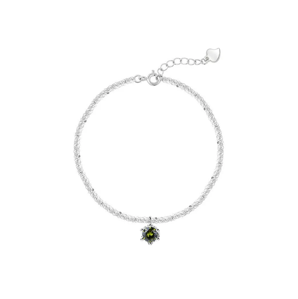 Custom Special Chain Women 925 Sterling Silver Round Brilliant Zircon Stone Green 4A Moissanite Charm Bracelet
Custom Special Chain Women 925 Sterling Silver Round Brilliant Zircon Stone Green 4A Moissanite Charm Bracelet