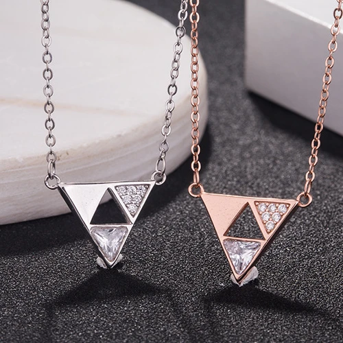 Charm Fashion Trendy Factory Wholesale 925 Sterling Silver Triangle Necklace Women's jewelry DIY
Charm Fashion Trendy Factory Wholesale 925 Sterling Silver Triangle Necklace Women's jewelry DIY