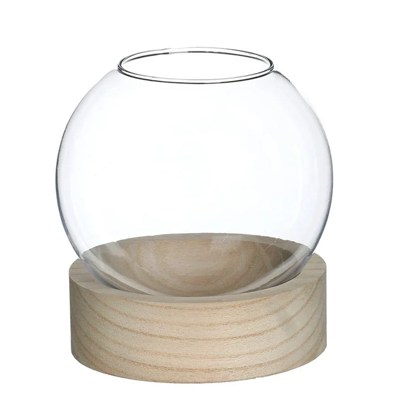 Custom Made Wholesale Home Decoration Handmade Round Glass Ball Air Plant Terrariums with Wooden Base, Clear transparent
Custom Made Wholesale Home Decoration Handmade Round Glass Ball Air Plant Terrariums with Wooden Base, Clear transparent